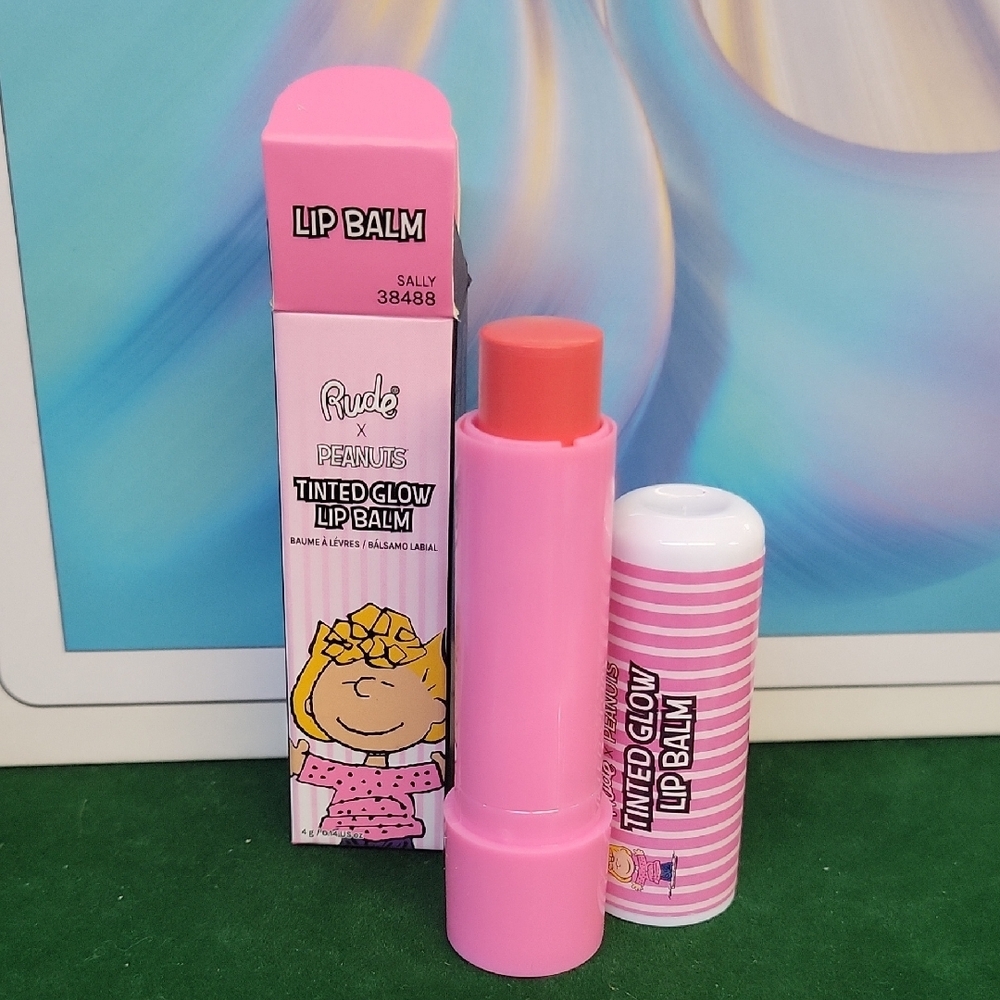 Rude x Peanuts Sally Pink Tinted Glow Lip Balm 4g New Tube in Box